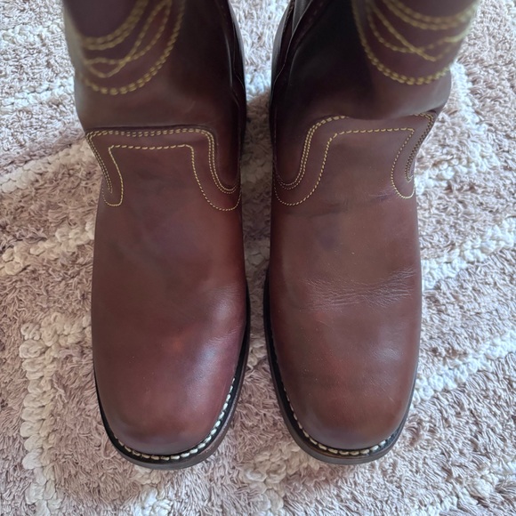 frye - vintage campus tall boot embroidered stitching deer moose horse rare - Picture 6 of 10